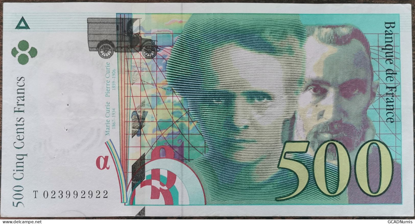 Billet De 500 Francs Pierre Et Marie CURIE 1994 FRANCE T023992922 - 500 F 1994-2000 ''Pierre Et Marie Curie''