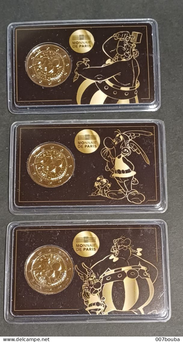 FRANCE / 2019 /3x 2 € ASTERIX _ COINCARDS / BU - Francia