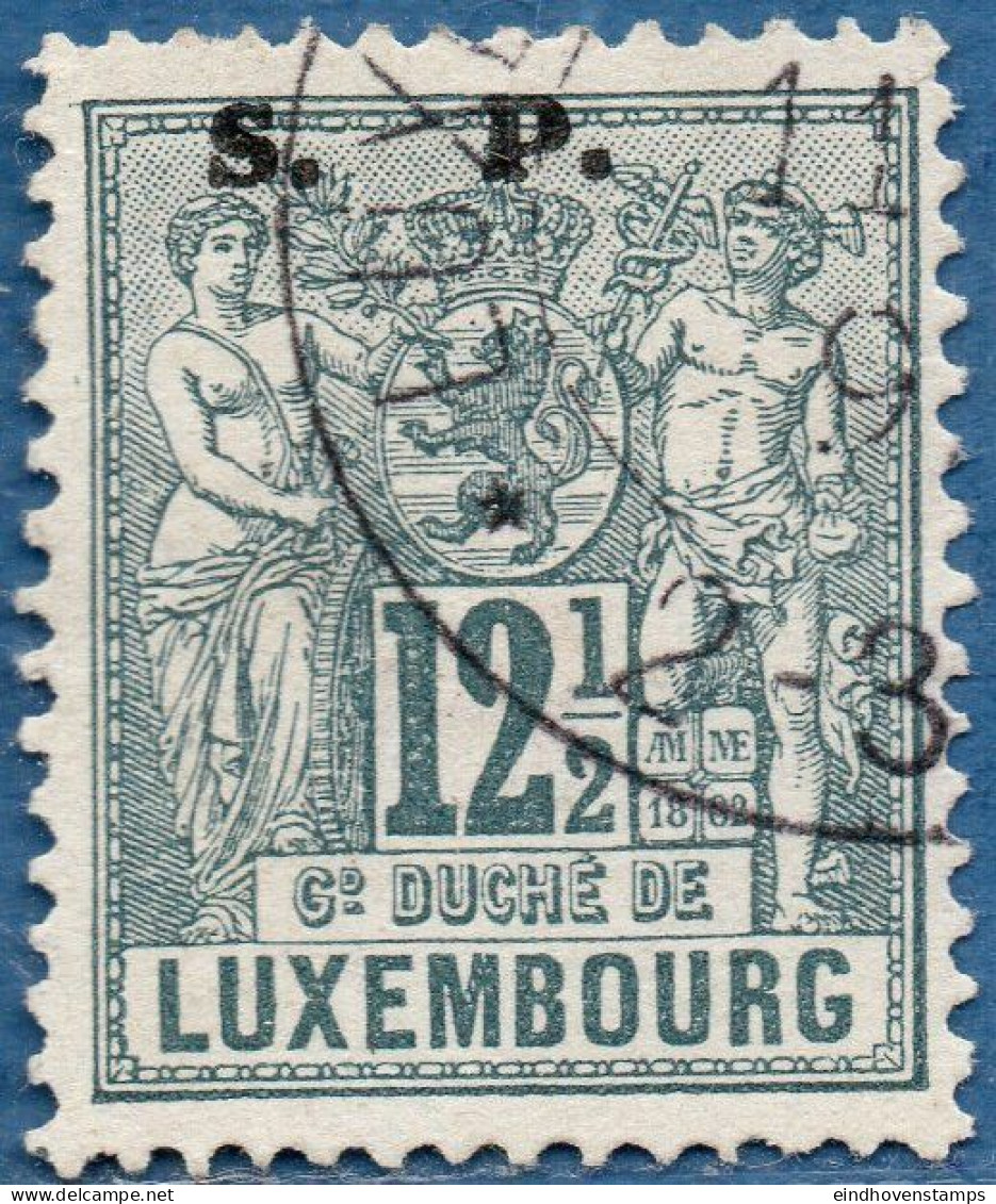 Luxemburg Service 1882 12½ C S.P. Overprint (perforated 13½ M - Officials