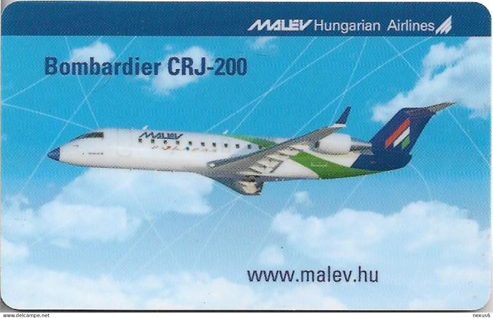 Hungary - Hungary - Matáv - Barangolo MALÉV I - MALÉV Bombardier CRJ-200, 04.2003, Remote Mem. 400Ft, 1.500ex, Mint - Ungheria