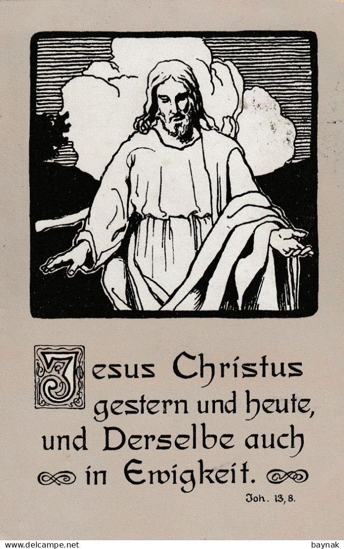 TH3545   --  JESUS  --  Joh. 13, 8  --  1920 - Jésus