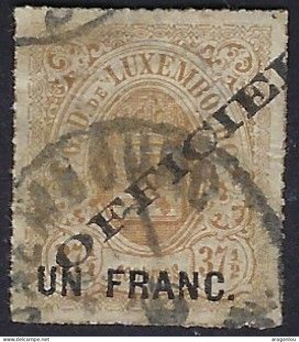 Luxembourg - Luxemburg - Timbre - Armoiries  1875   1Fr./ 37,5c.. *    Officiel       Michel 9 IA   VC. 35,- - 1859-1880 Armoiries
