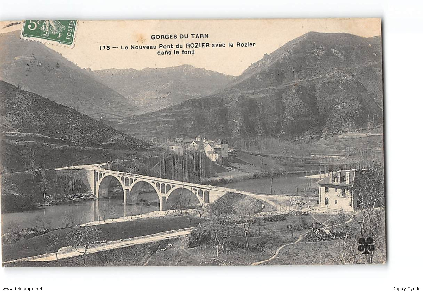 Gorges Du Tarn - Le Nouveau Pont Du ROZIER Avec Le Rozier Dans Le Fond - Très Bon état - Gorges Du Tarn