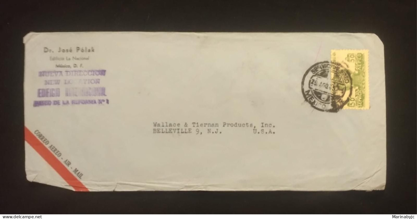 C) 1945. MEXICO. AIRMAIL ENVELOPE SENT TO USA. 2ND CHOICE - Sonstige - Amerika