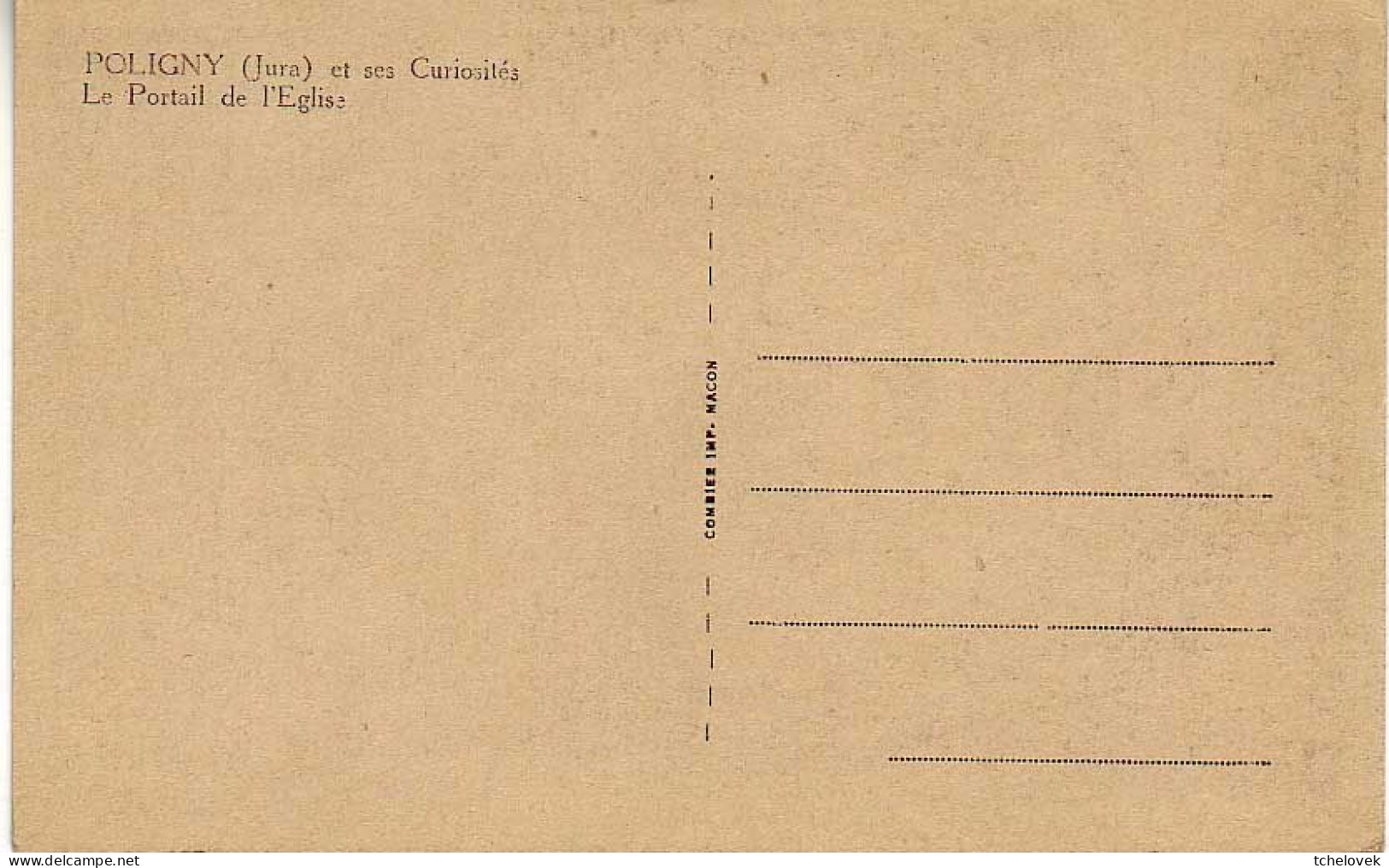 (39). Poligny. Ed Combier. Le Portail De L'Eglise (1) - Poligny