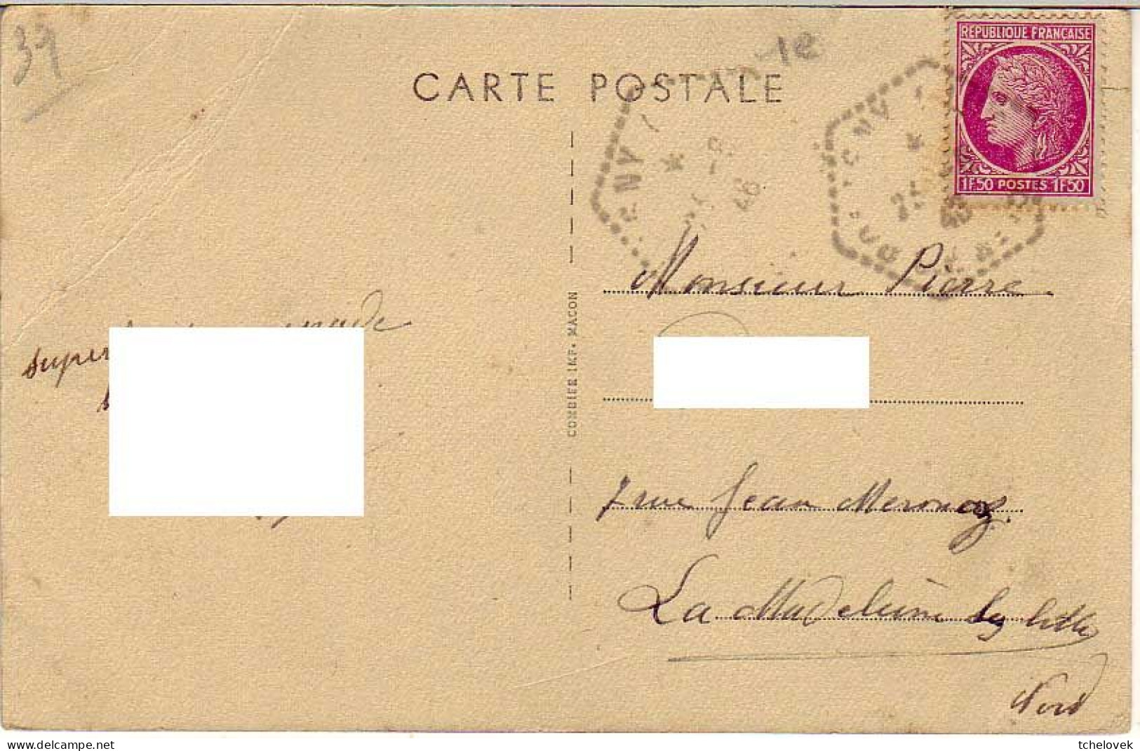 (39) Poligny. Combier CIM. Route De Vaux. 1946 - Poligny