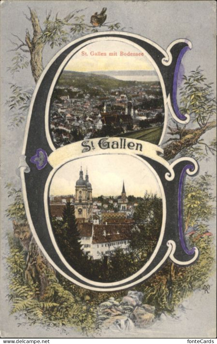 10802440 St Gallen SG St Gallen Buchstaben Ak X St. Gallen - Other & Unclassified