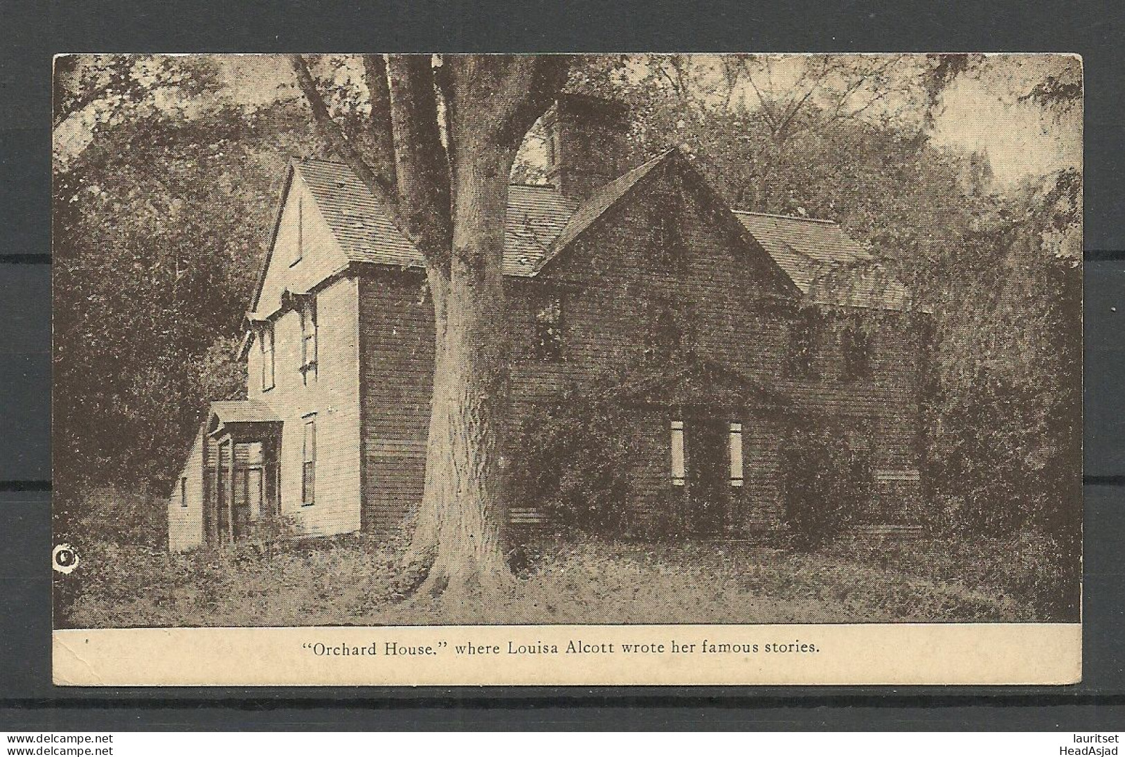 USA - "Orchard House" - Where Louisa Alcott Wrote Her Famous Stories, Pub. Mrs. G. Tanner, Concord, Mass., Unused - Andere & Zonder Classificatie