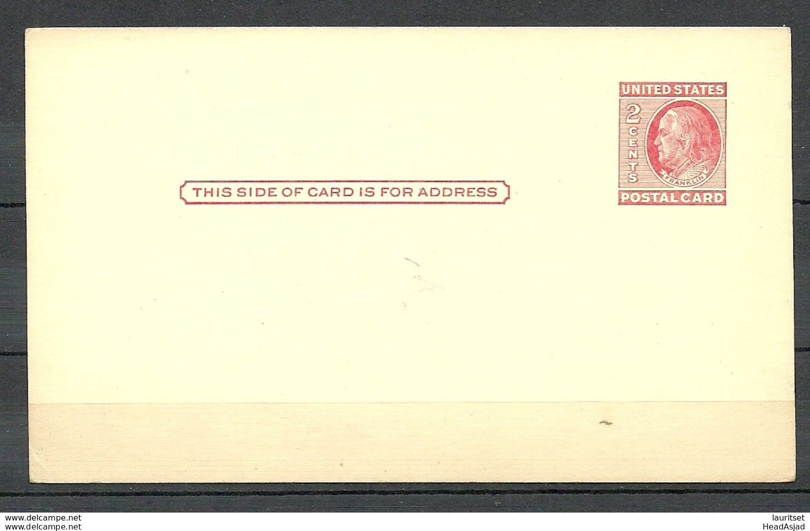 USA 1952 Postal Stationery Stamped Postal Card Ganzsache 2 C. Franklin Unused - 1941-60