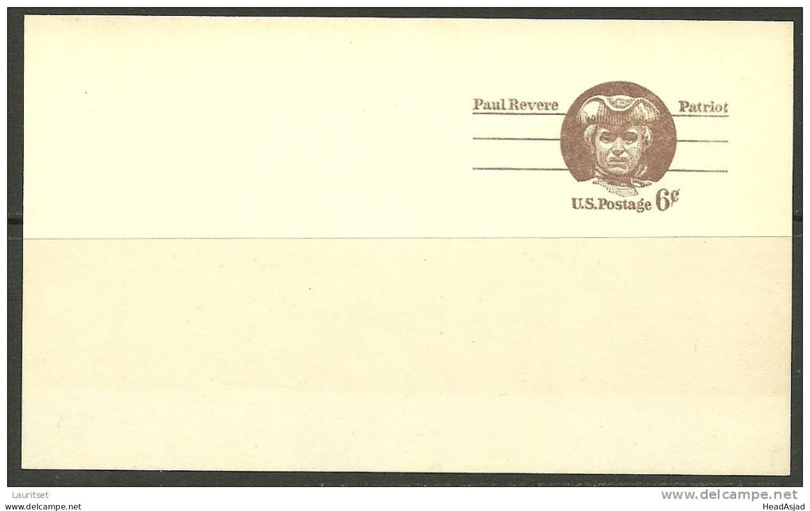 USA 1971 Stationary Card Ganzsache Patriot Paul Revere, Unused - Autres & Non Classés