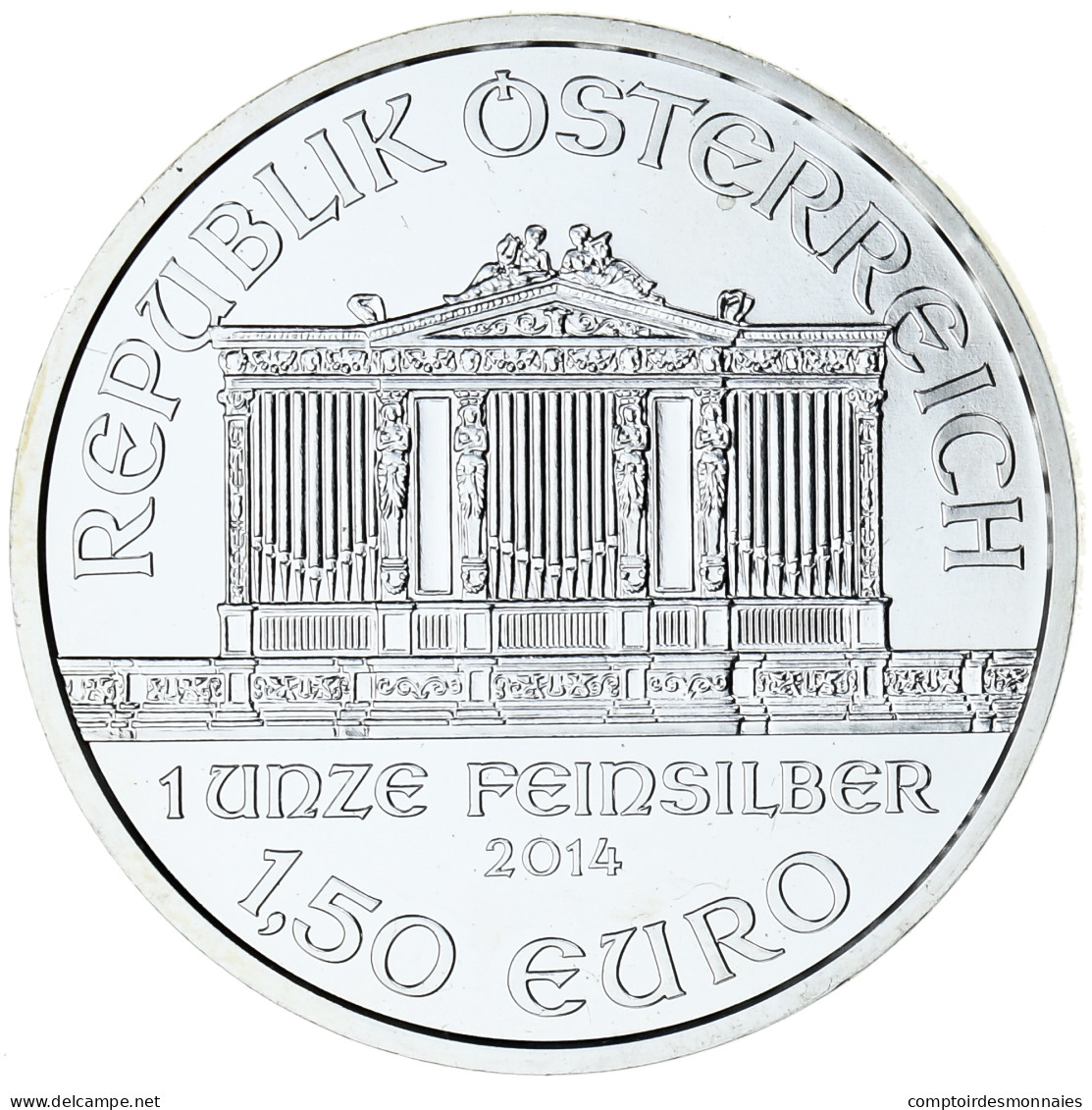 Autriche, 1-1/2 Euro / 1 Oz, Vienna Philharmonic, 2014, SPL+, Argent - Oesterreich