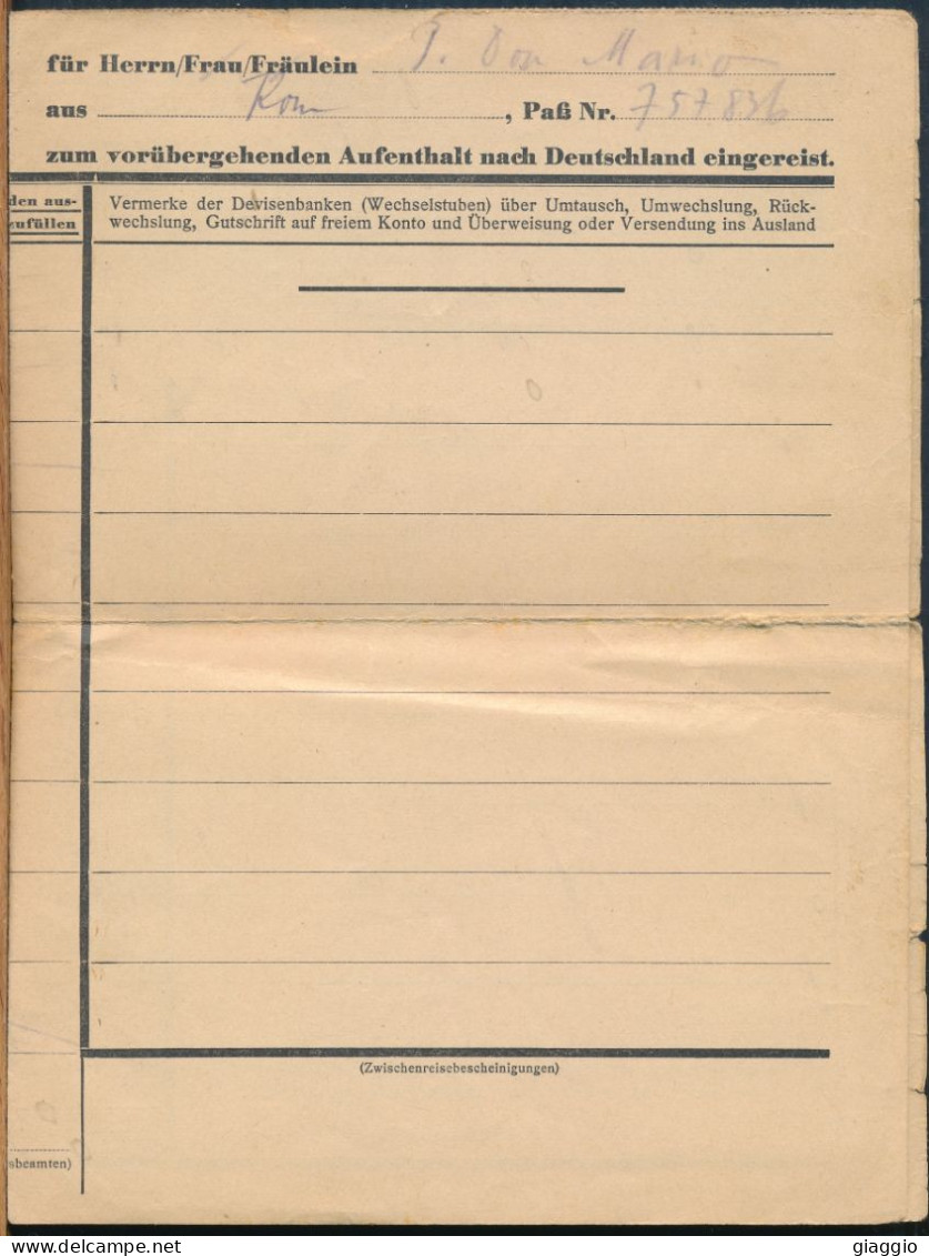 °°° Grenzbescheinigung + Mitteleuropaisches Reiseburo - Fahrkarte Wien/San Candido + Schnellzugzuschlagschein - 1938 °°° - Europa