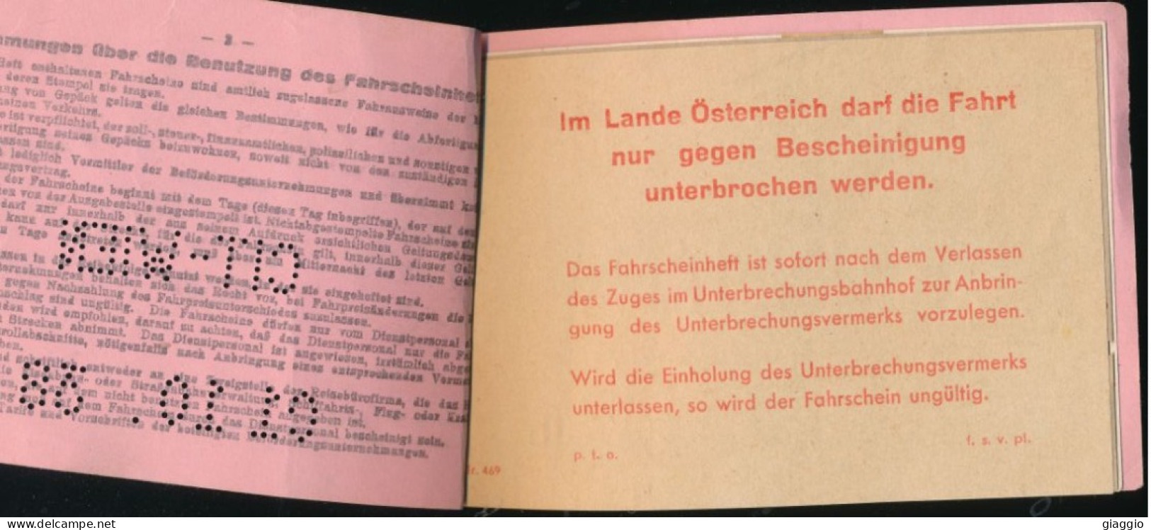 °°° Grenzbescheinigung + Mitteleuropaisches Reiseburo - Fahrkarte Wien/San Candido + Schnellzugzuschlagschein - 1938 °°° - Europa