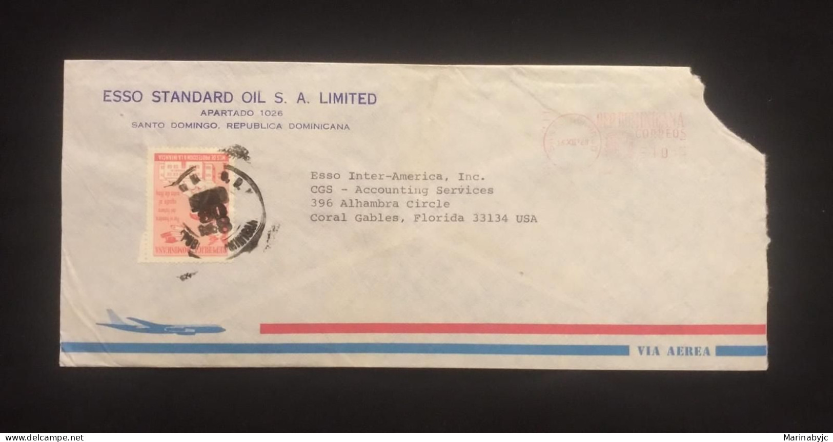 C) 1968. DOMINICAN REPUBLIC. AIRMAIL ENVELOPE SENT TO USA. 2ND CHOICE - Autres - Amérique