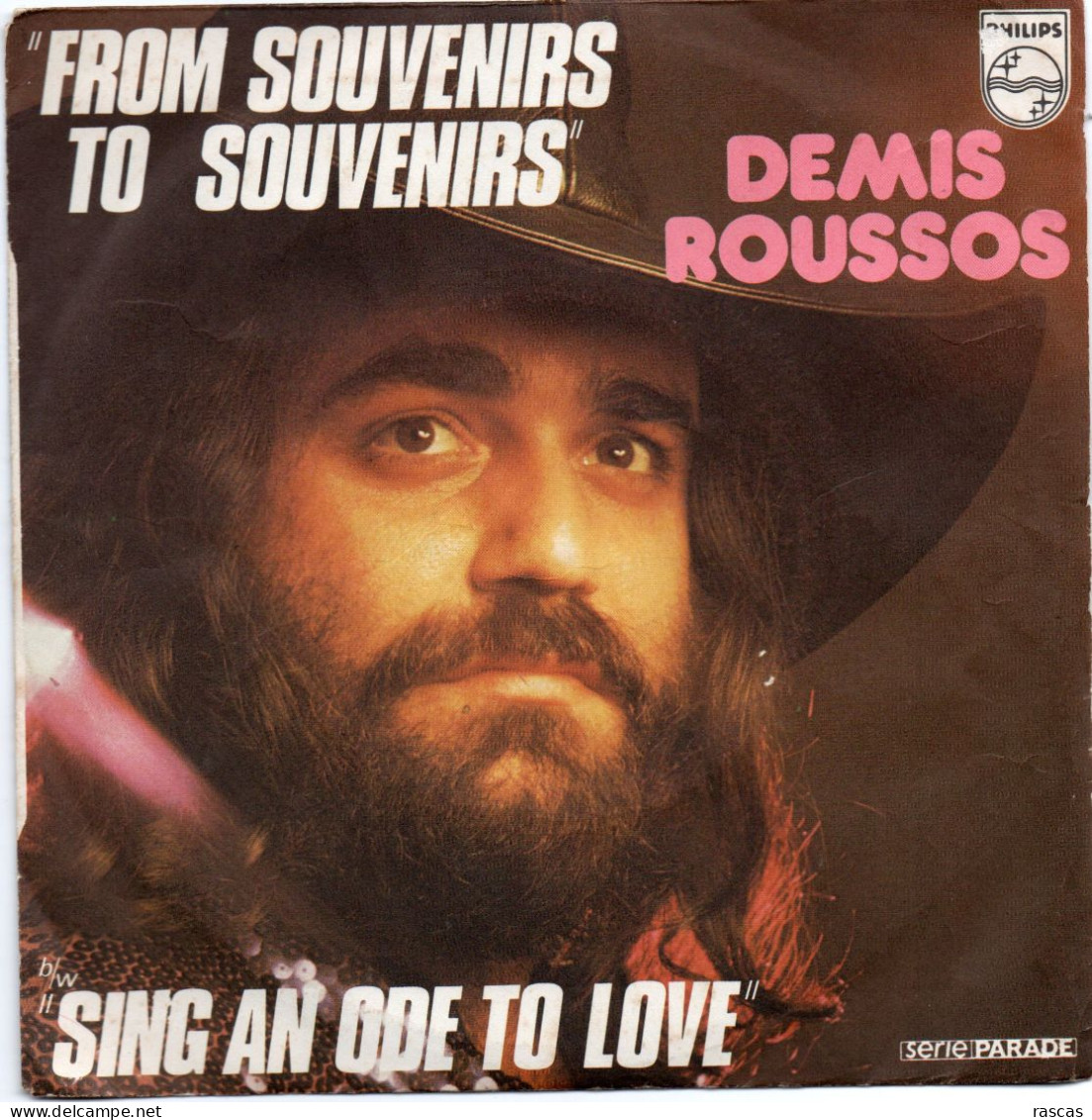DISQUE VINYL 45 T DU CHANTEUR DEMIS ROUSSOS - FROM SOUVENIRS TO SOUVENIRS - SING AN ODE TO LOVE - Autres - Musique Française