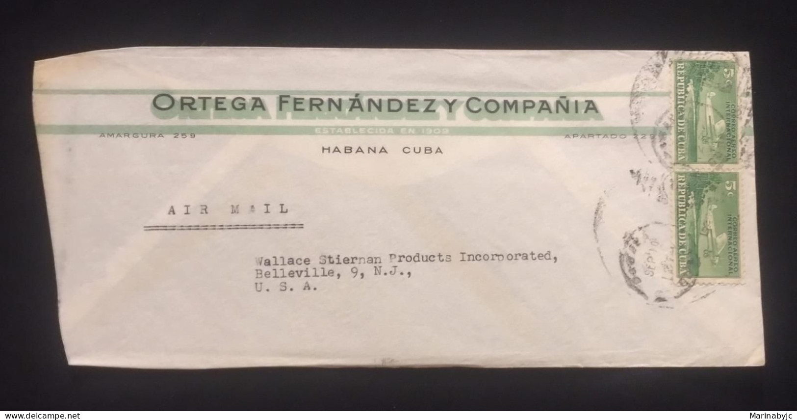 C) 1941. CUBA. AIRMAIL ENVELOPE SENT TO USA. DOUBLE STAMP. 2ND CHOICE - Altri - America