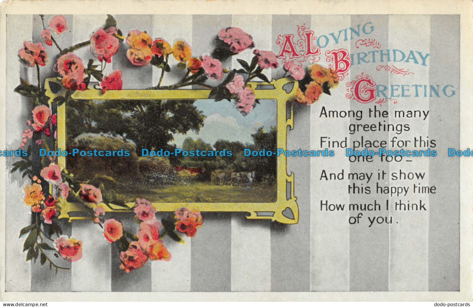 R099983 A Loving Birthday Greeting. Among The Many Greetings. British Production - World