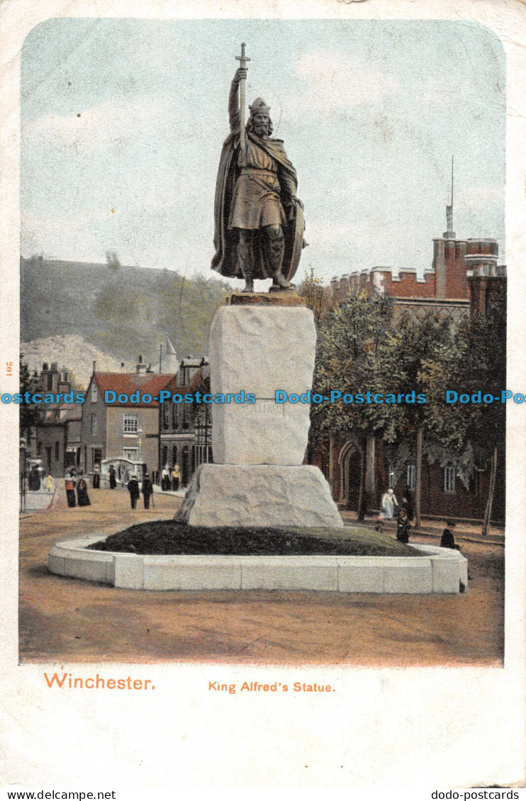 R099987 Winchester. King Alfreds Statue. Peacock Brand - World