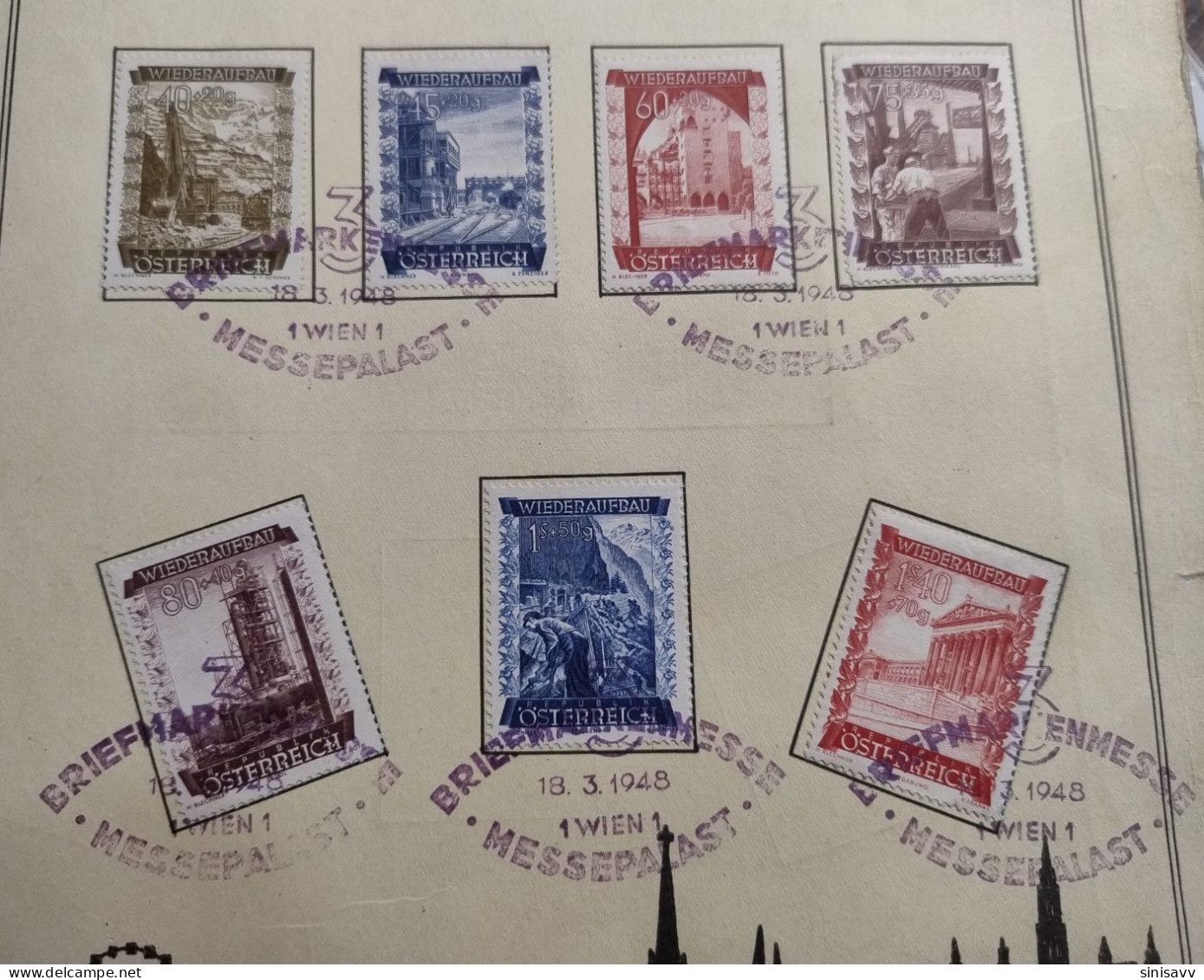 Austria - 3.Briefmarkenmesse , Wien , Messepalast 18.03.1948 - Gebruikt