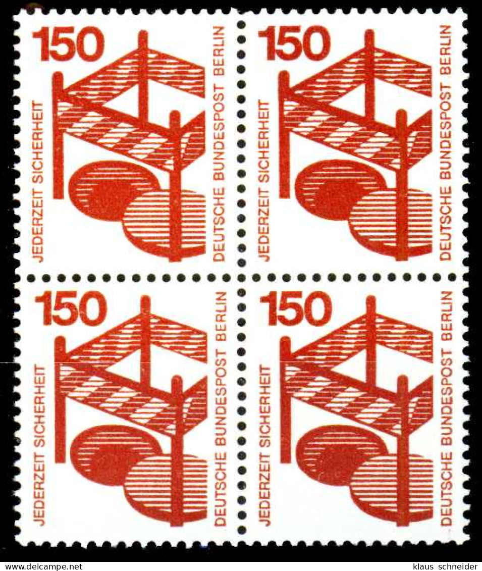 BERLIN DS UNFALLV Nr 411 Postfrisch VIERERBLOCK X20E522 - Unused Stamps