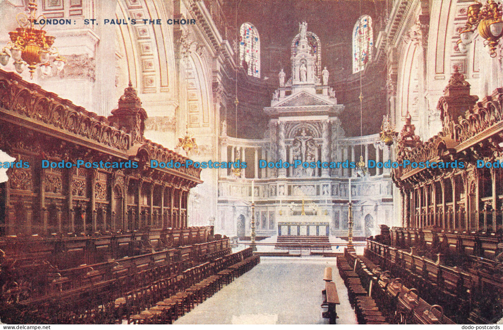 R099356 London. St. Pauls The Choir. Celesque Series. Photochrom - Other & Unclassified