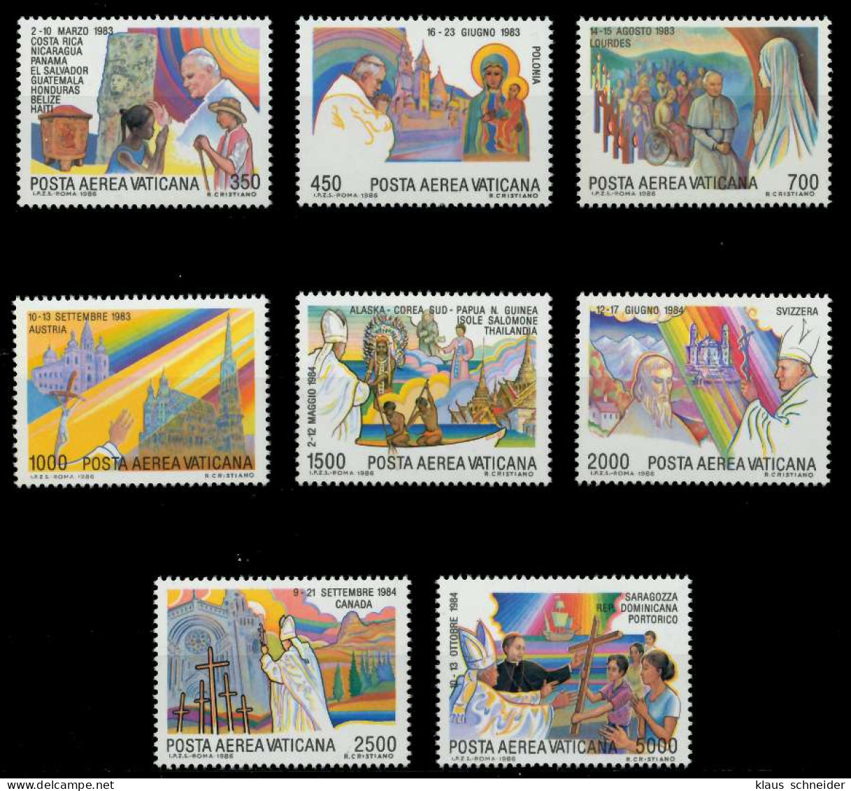 VATIKAN 1986 Nr 899-906 Postfrisch S016396 - Unused Stamps