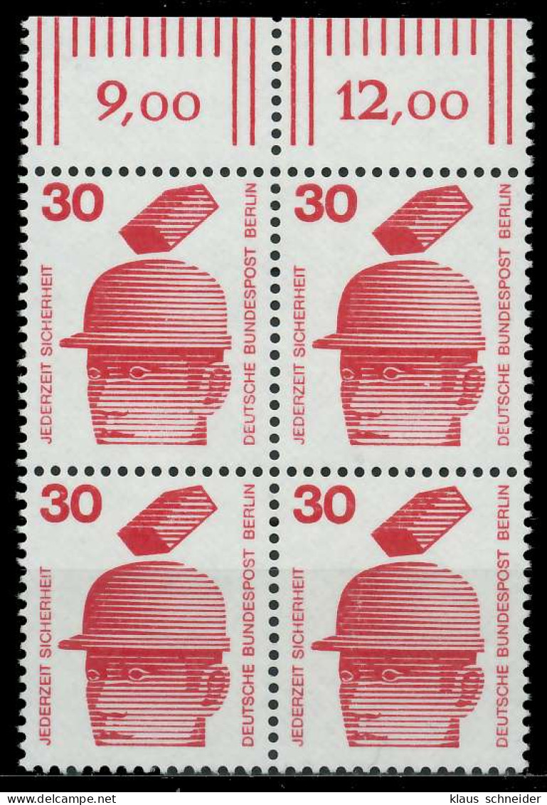BERLIN DS UNFALLV Nr 406 Postfrisch VIERERBLOCK ORA X818ED2 - Unused Stamps