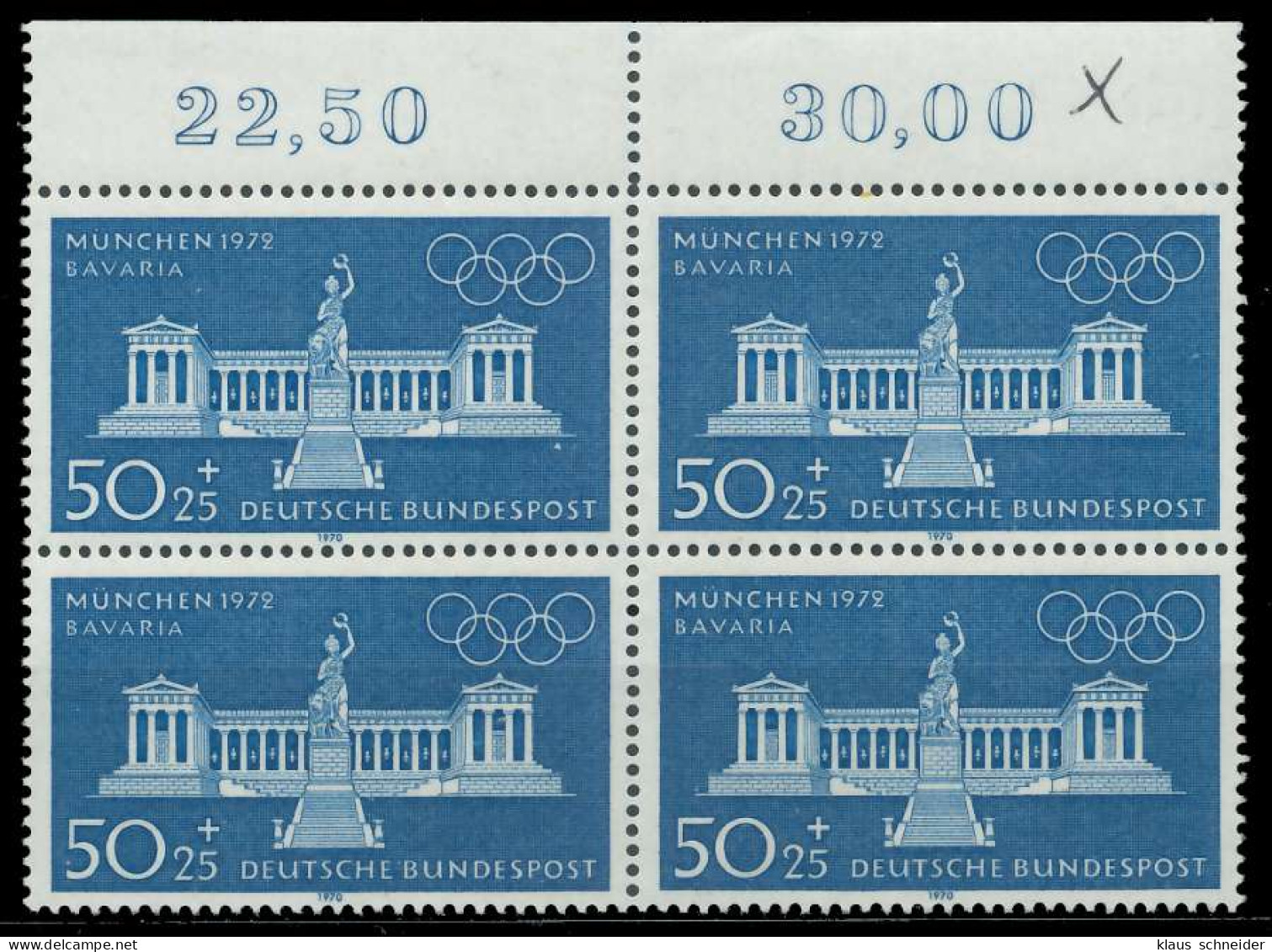 BRD 1970 Nr 627 Postfrisch VIERERBLOCK ORA X832C7E - Unused Stamps