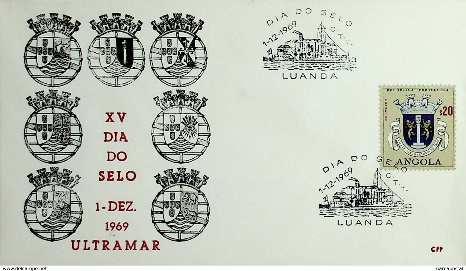 1969 Angola Dia Do Selo / Stamp Day - Tag Der Briefmarke