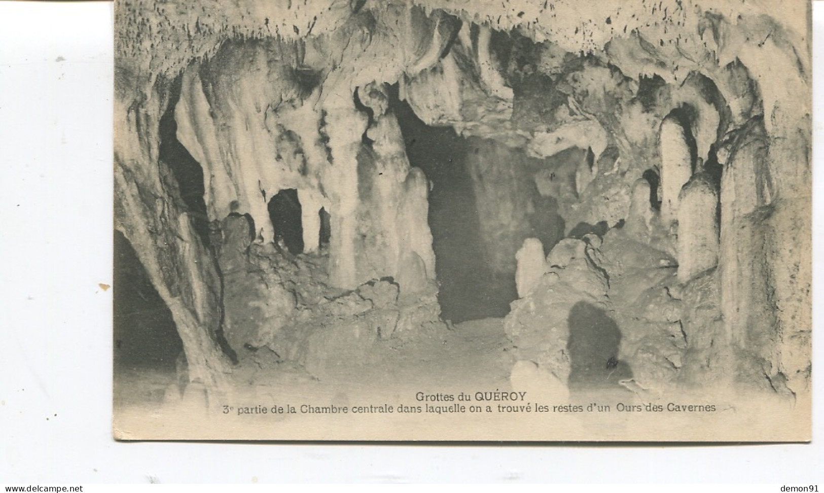CPA - Grottes Du QUEROY - 3ème Partie De La Chambre Centrale Dans Laquelle On A Trouvé Les Restes D'un Ours  - - Autres & Non Classés