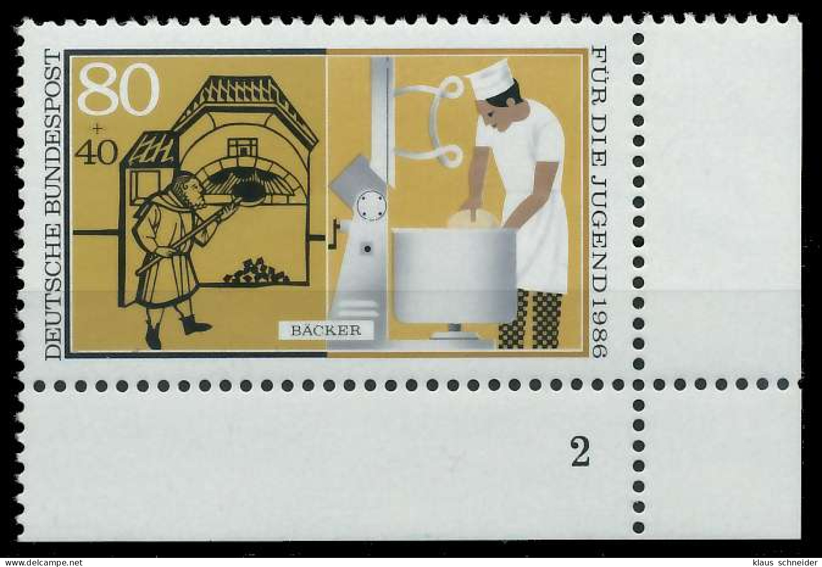 BRD 1986 Nr 1277 Postfrisch FORMNUMMER 2 X855BAA - Ongebruikt