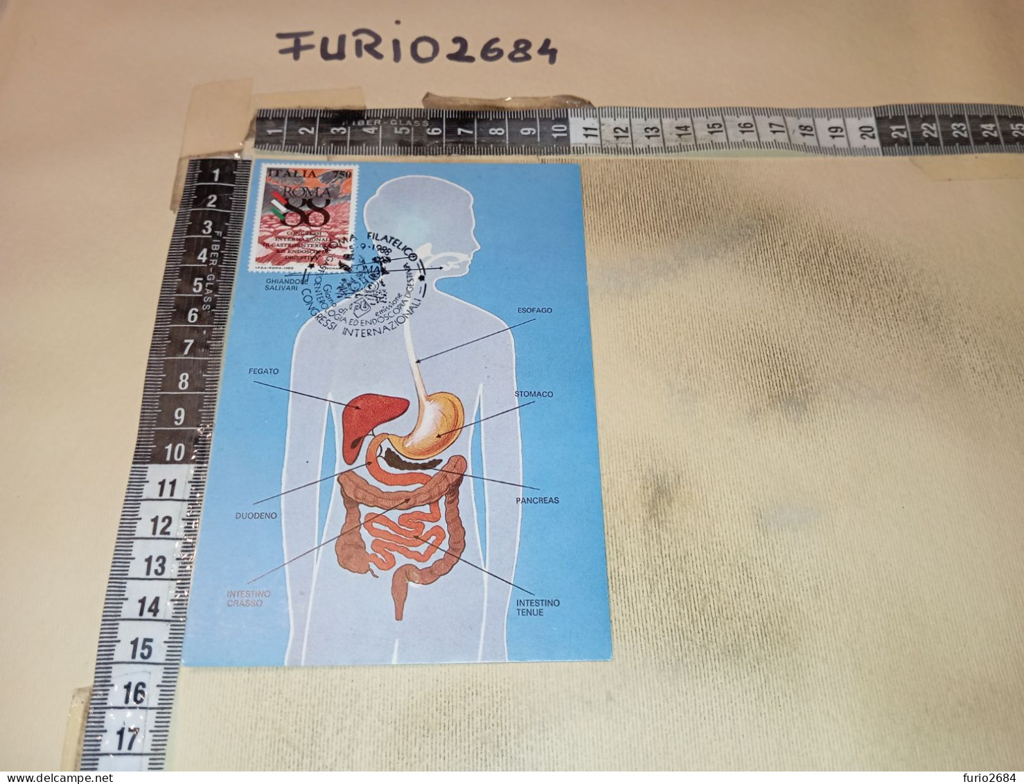 MX00333 ROMA 1988 TIMBRO ANNULLO CONGRESSI INTERNAZIONALI GASTROENTEROLOGIA ED ENDOSCOPIA GIORNO DI EMISSIONE - 1981-90: Marcophilia