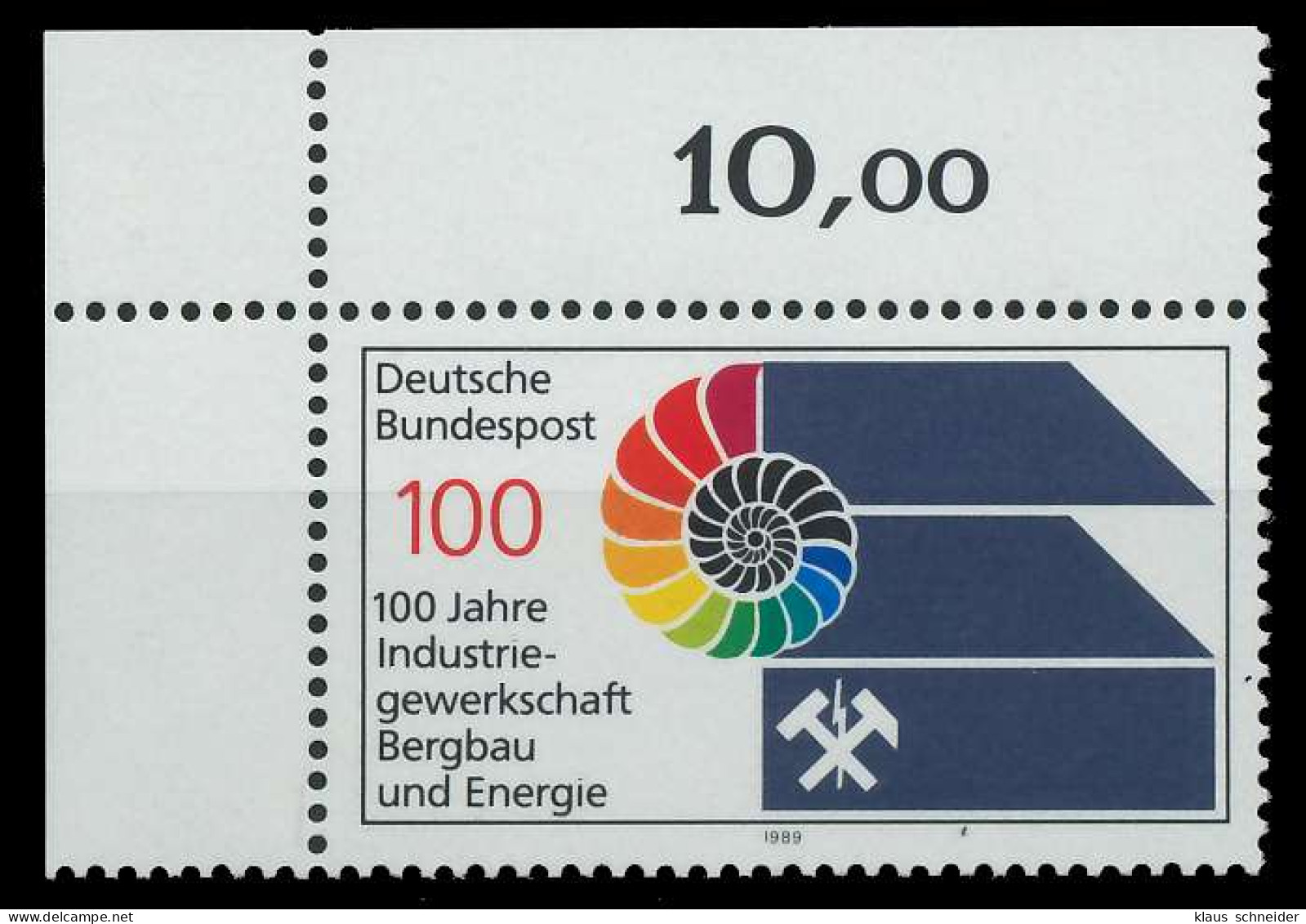 BRD 1989 Nr 1436 Postfrisch ECKE-OLI X85BC3A - Ungebraucht