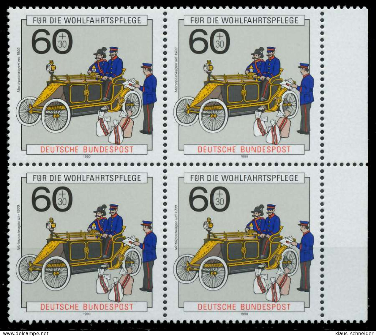 BRD 1990 Nr 1474 Postfrisch VIERERBLOCK SRA X85C0FA - Unused Stamps