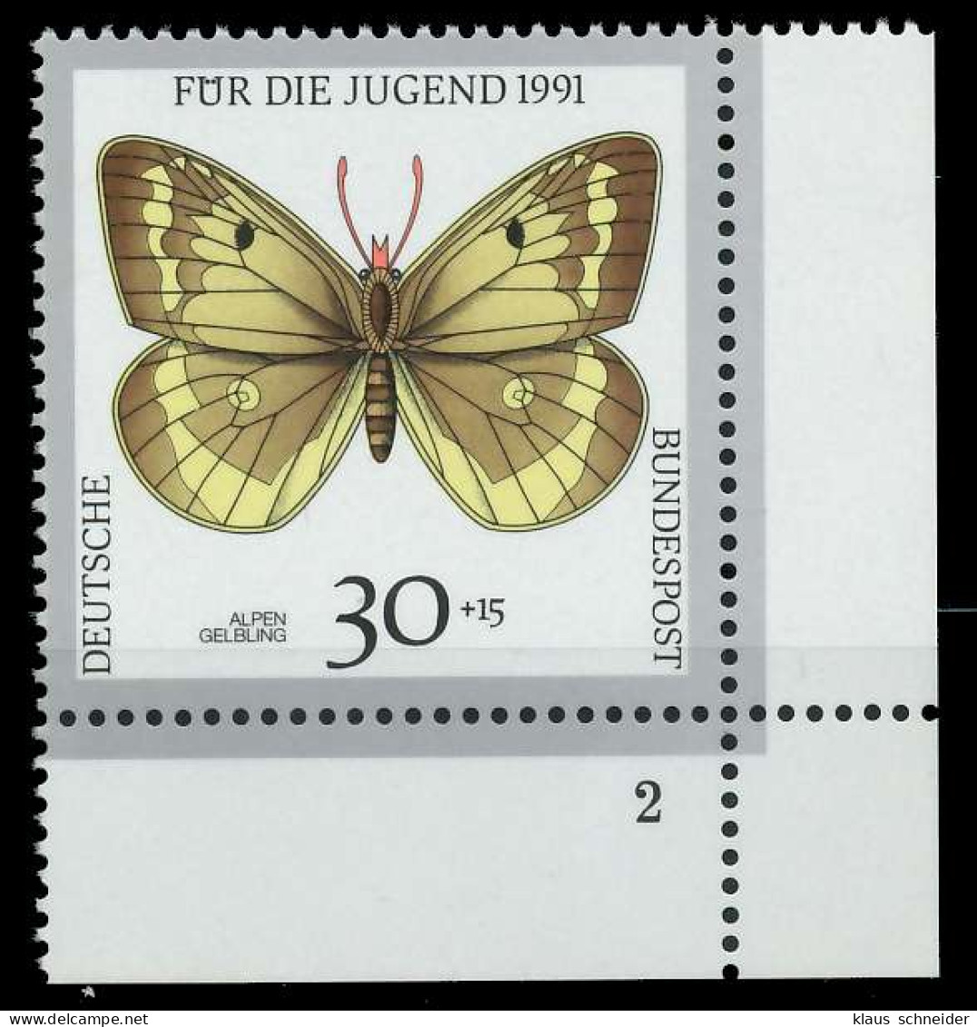 BRD 1991 Nr 1512 Postfrisch FORMNUMMER 2 X85D562 - Unused Stamps