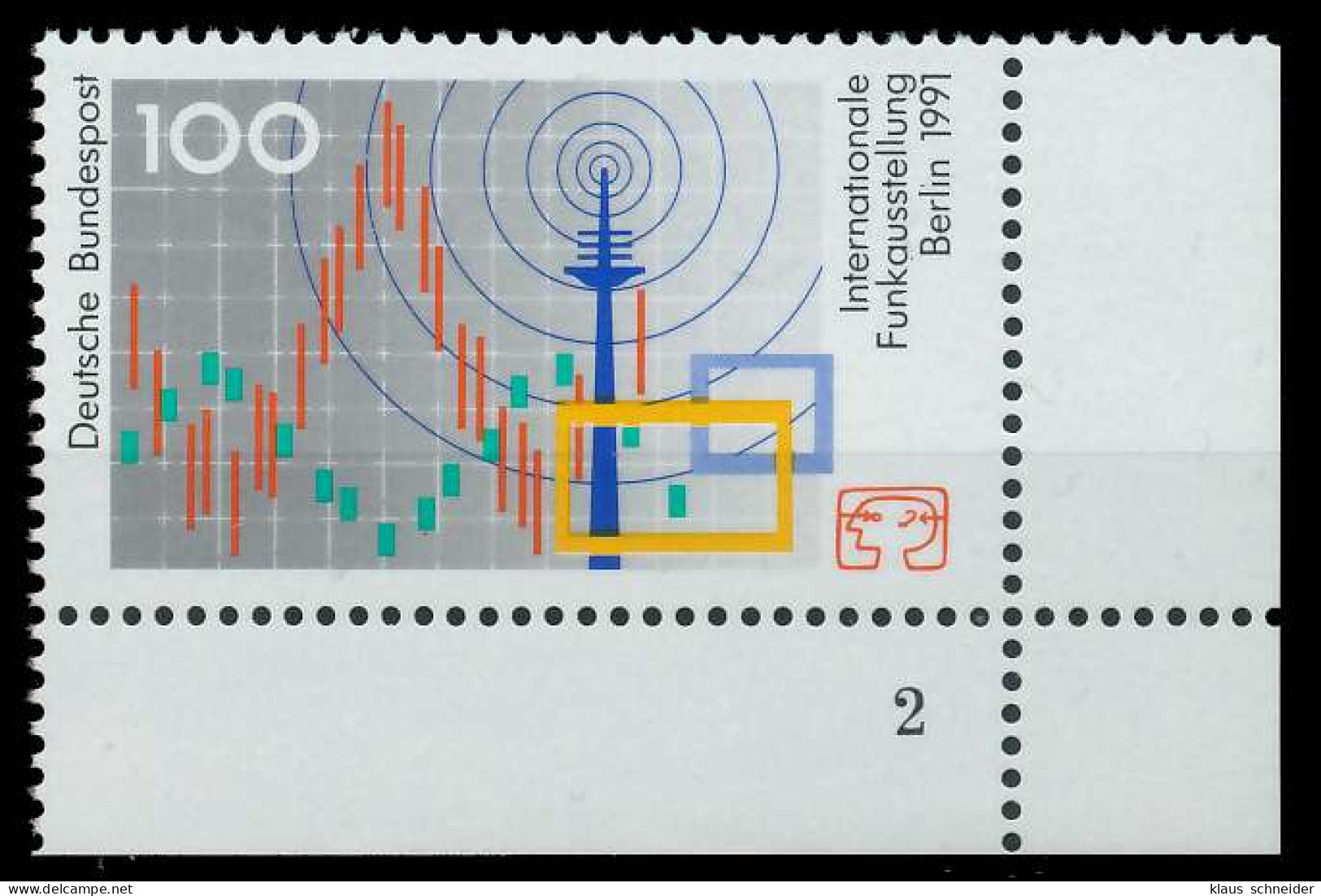 BRD 1991 Nr 1553 Postfrisch FORMNUMMER 2 X85DA26 - Ungebraucht