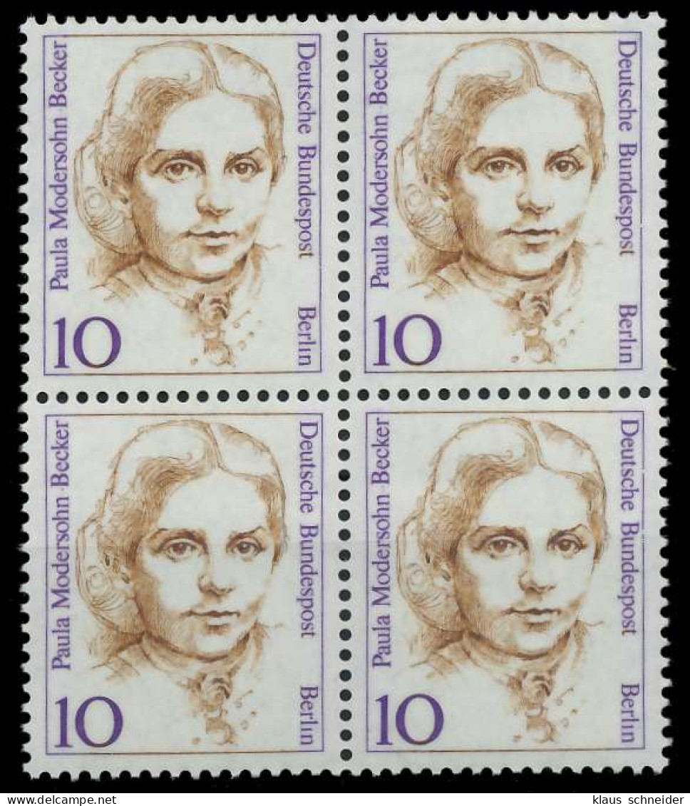 BERLIN DS FRAUEN Nr 806 Postfrisch VIERERBLOCK X906D2A - Unused Stamps