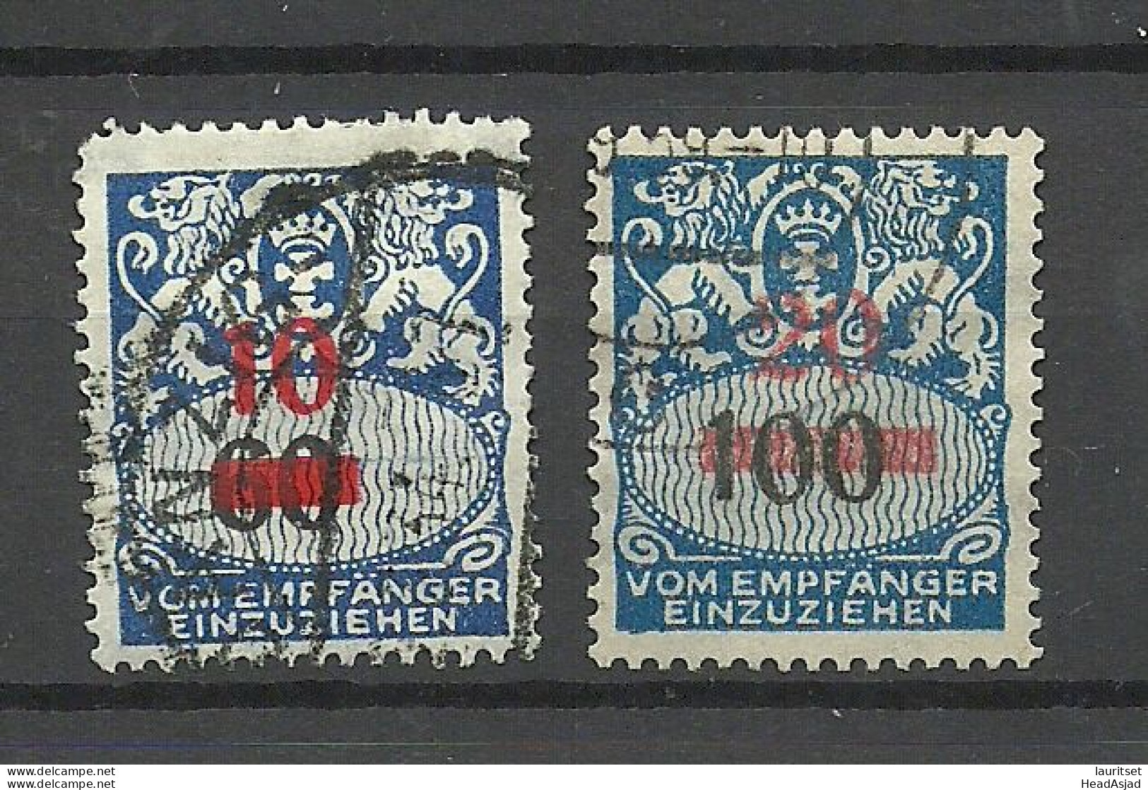Germany Deutschland DANZIG 1932 Michel 41 - 42 O Portomarken Postage Due - Segnatasse