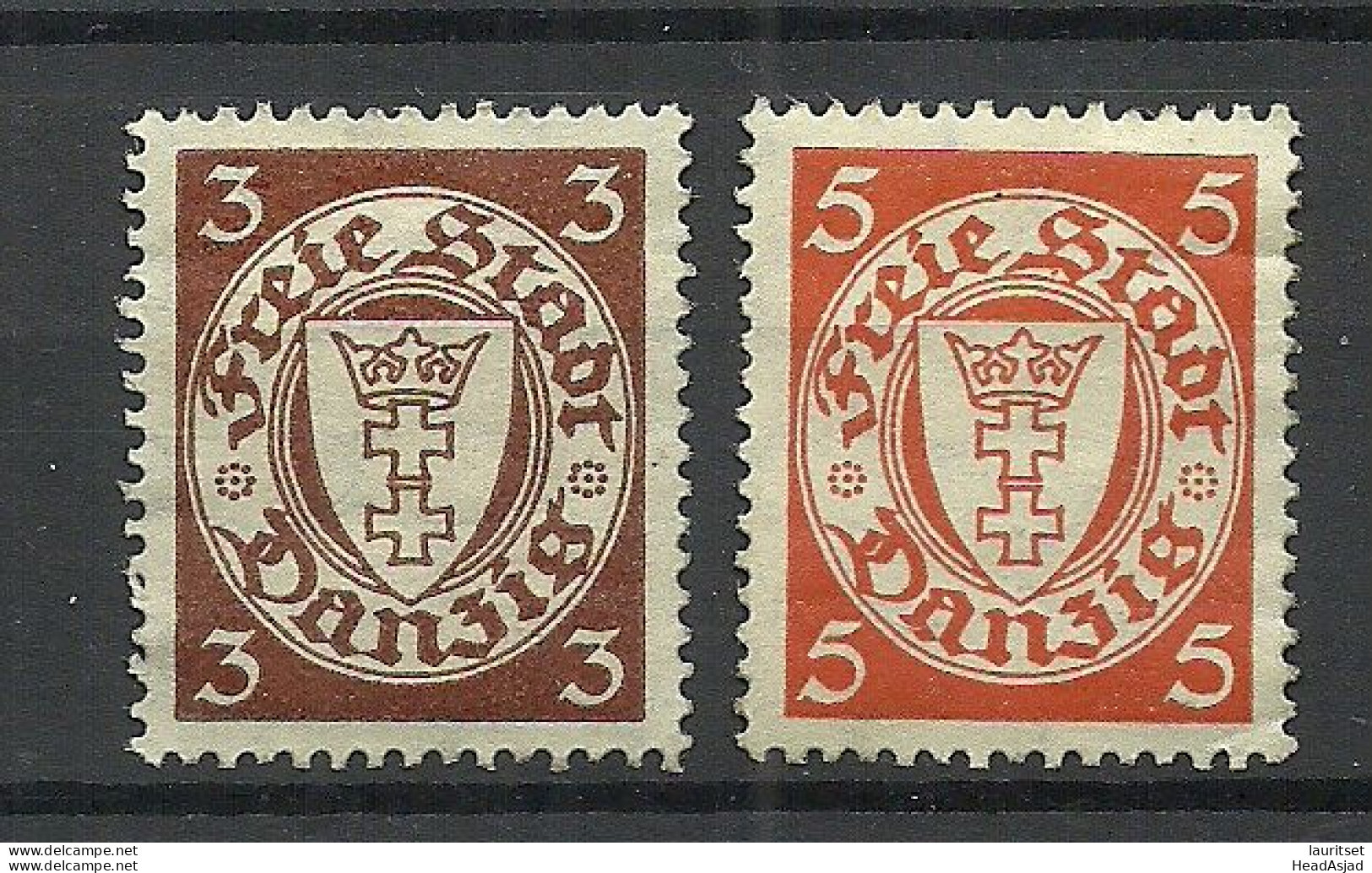 Germany Deutschland DANZIG 1935 Michel 193 Y & 216 Y * - Mint