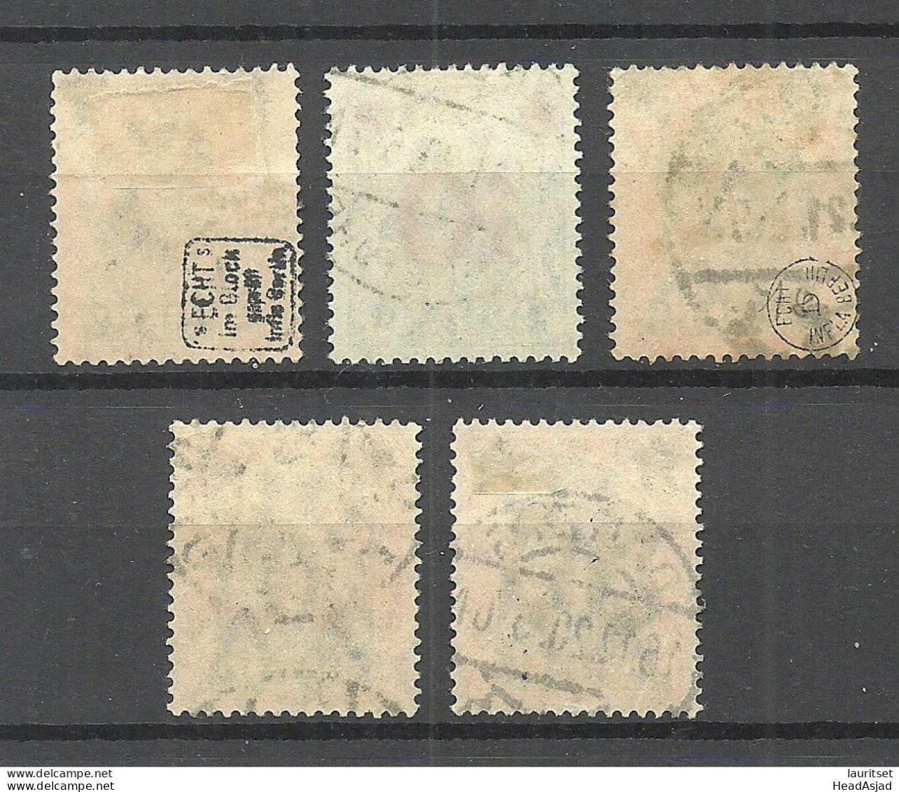 Germany Deutschland DANZIG 1920 Michel 16 - 20 O Partly Signed - Used