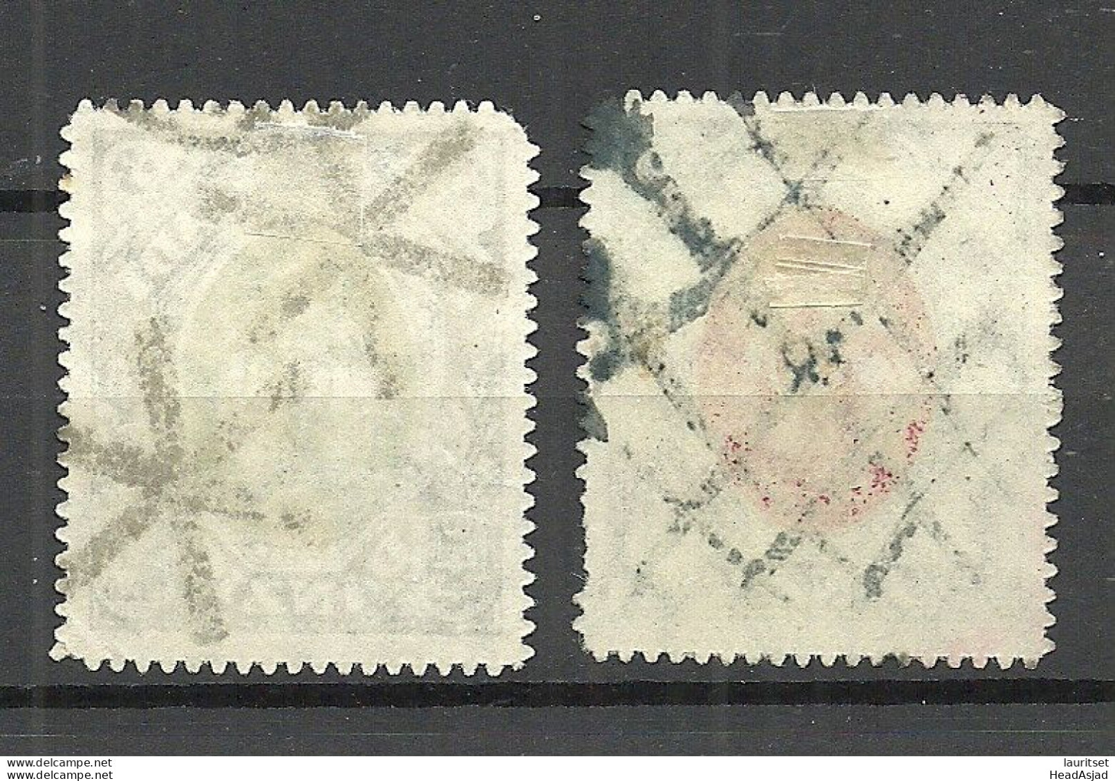 Germany Deutschland DANZIG 1921 Michel 60 - 61 O - Usados