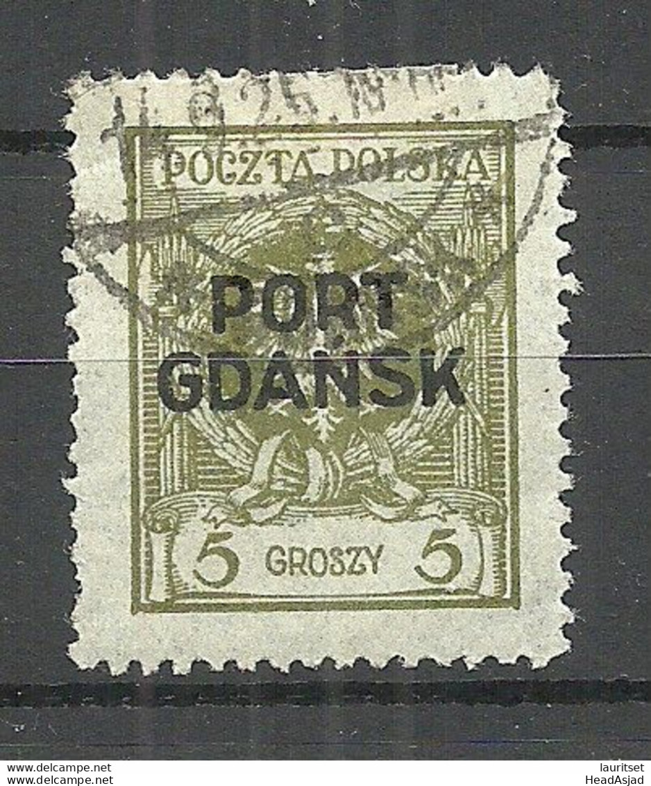 Port Gdansk Danzig 1925 Michel 4 O - Port Gdansk