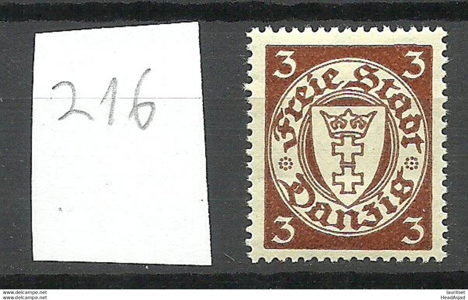 Germany Deutschland DANZIG 1927 Michel 216 MNH - Ungebraucht