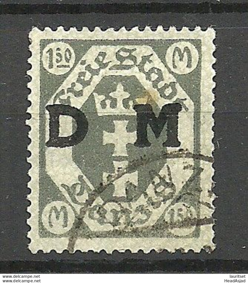 Germany Deutschland DANZIG 1922 Michel 22 O Dienstmarke Service Tax - Service