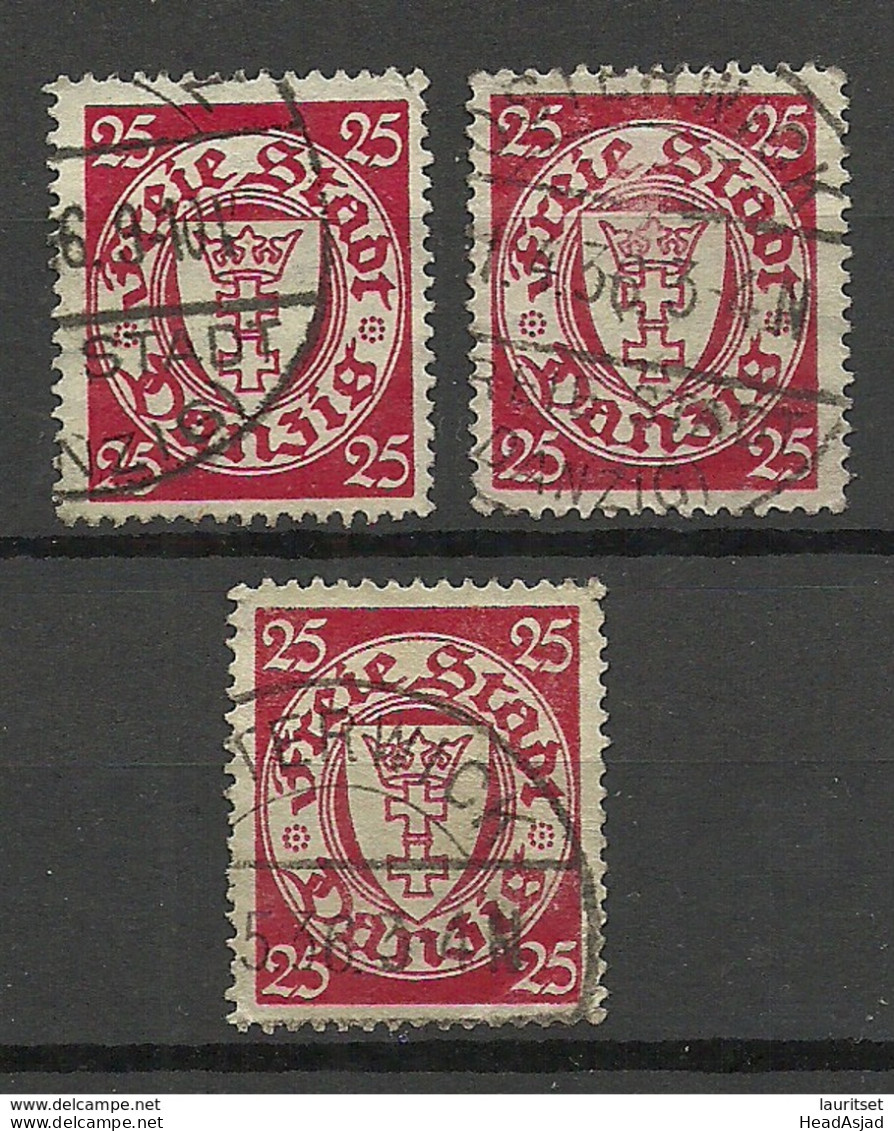 Germany DANZIG 1935 Michel 246, 3 Exemplares, O - Used