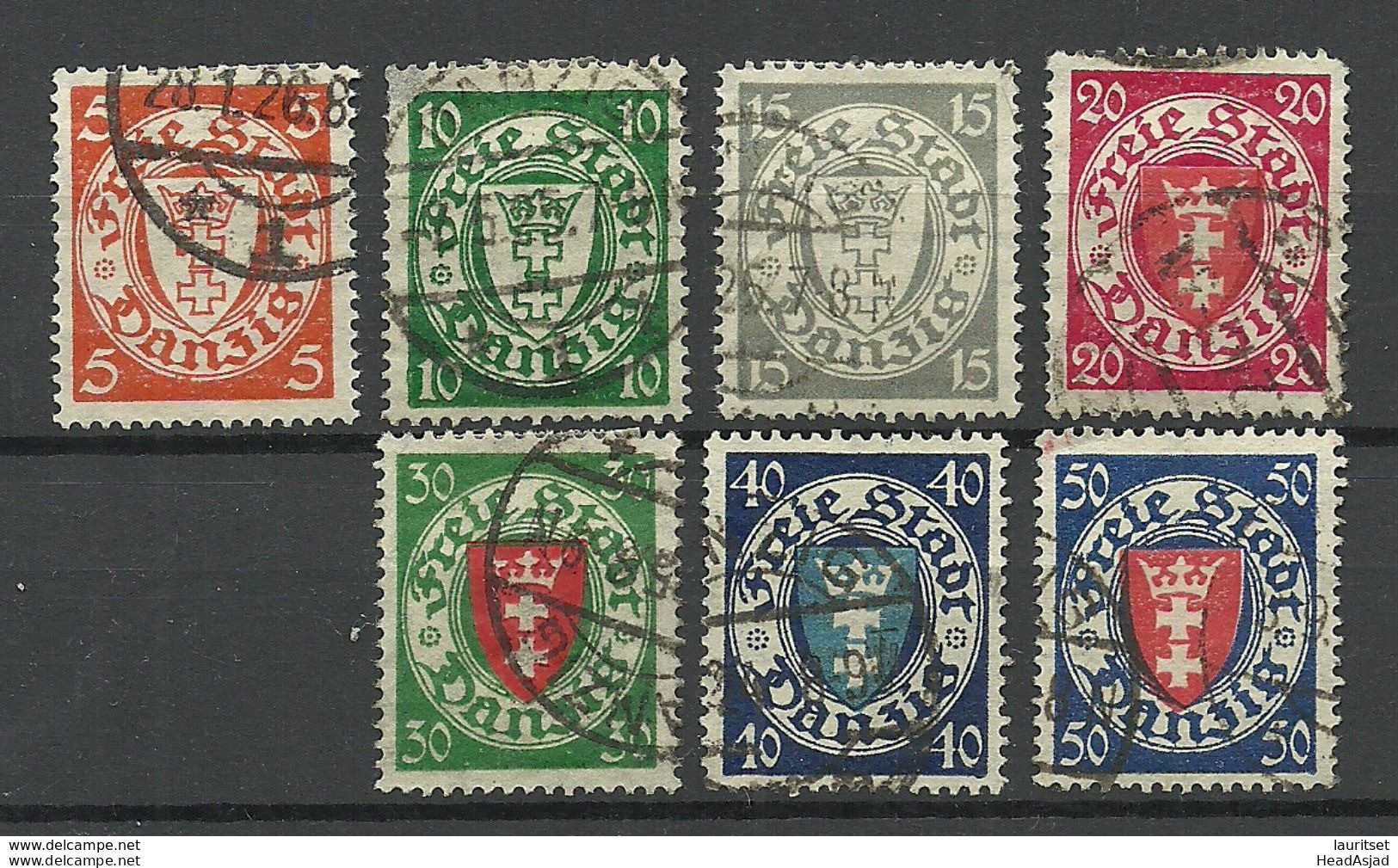 Danzig 1924 = 7 Werte Aus Michel 193 - 201 O - Used