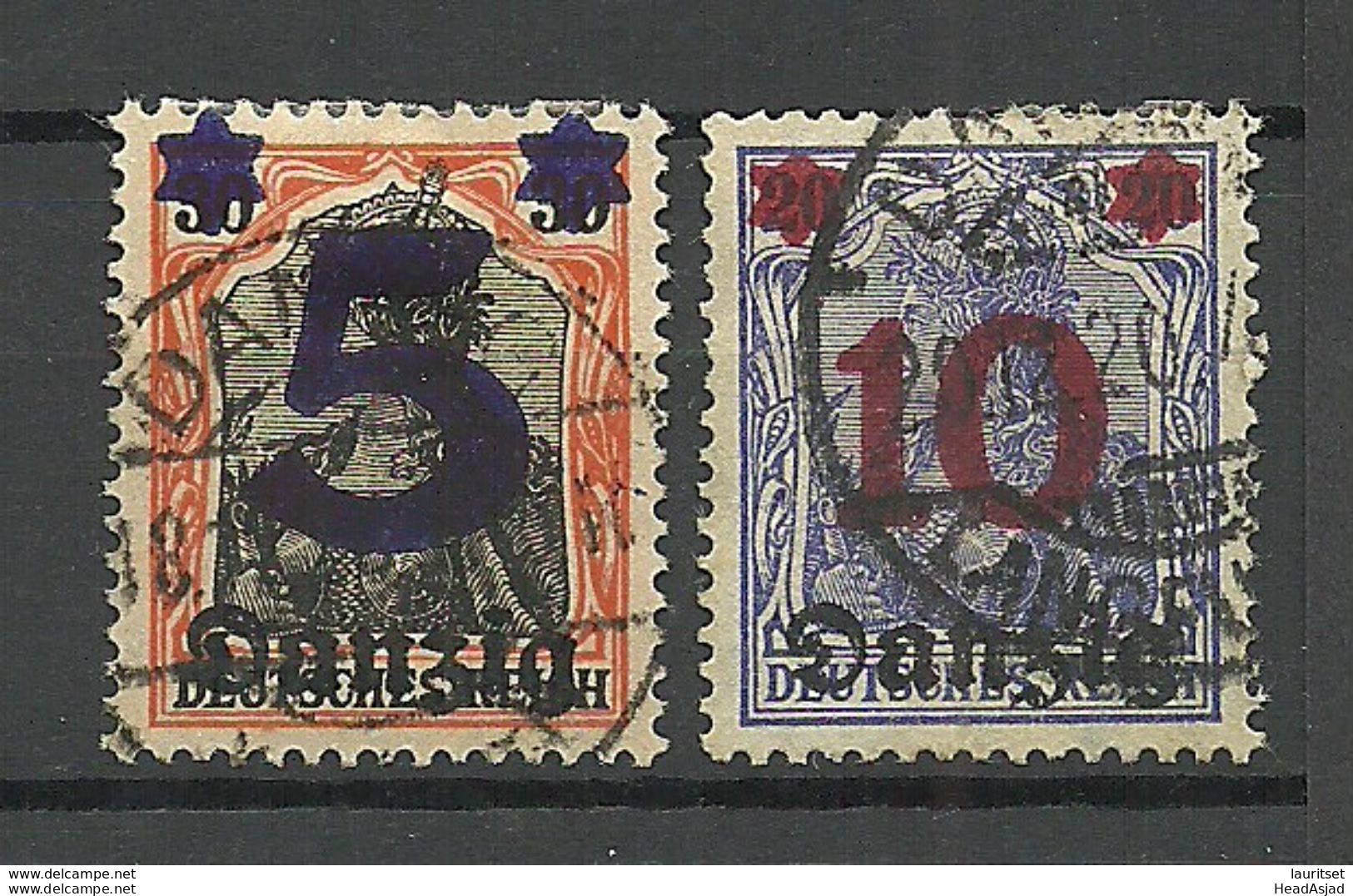 Danzig 1920 Michel 16 - 17 O - Used