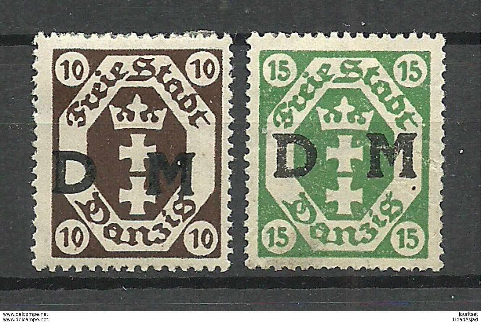 Danzig 1921 Michel 2 - 3 * Dienstmarken - Dienstzegels