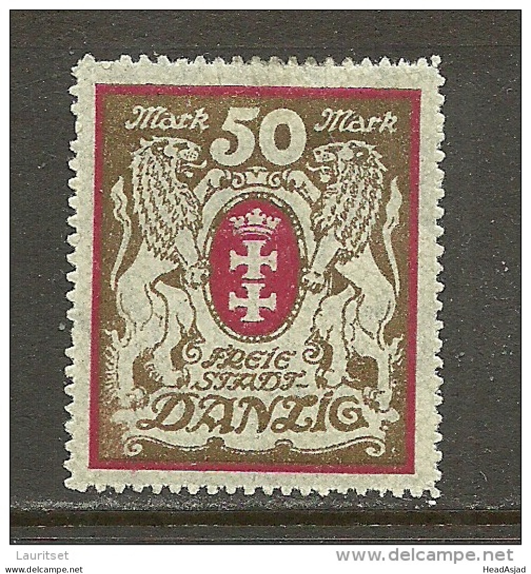 Deutschland DANZIG Gdansk 1922 Michel 100 * - Postfris