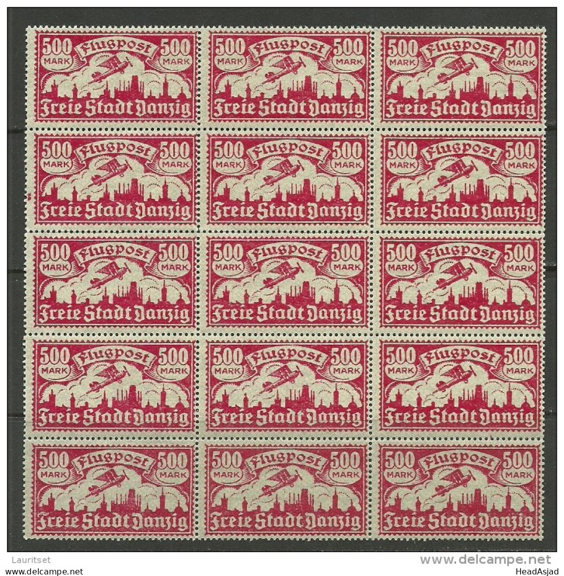 DANZIG Gdansk 1923 Michel 137 In 15-Block MNH - Postfris